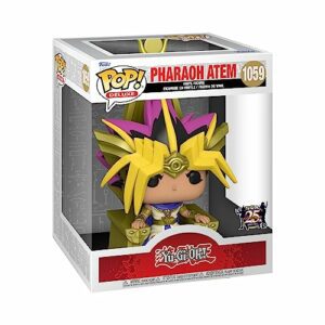 Figura Funko Pop! de Yugi Mutou como faraón Atem de Yu-Gi-Oh! en caja de colección.