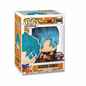 Figura Funko Pop! de Goku con cabello azul (SSGSS), Serie Dragon Ball Super.