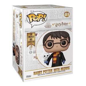 Figura de vinilo de Harry Potter con Hedwig de 18", marca Funko.