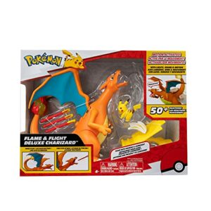 Set de figuras electrónicas de Charizard y Pikachu con luces y sonidos de Bizak.