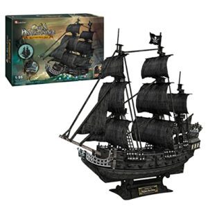 3D puzzle del barco pirata Queen Anne's Revenge con 328 piezas para armar.