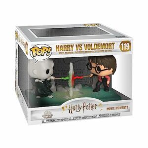 Figura Funko Pop! que muestra el duelo icónico entre Harry Potter y Voldemort.