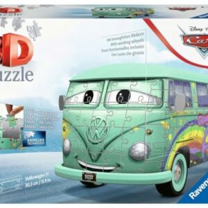 Puzzle 3D de una furgoneta Volkswagen T1 Fillmore de Cars, multicolor.