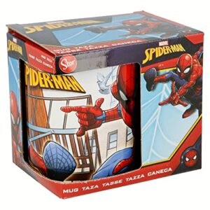 Taza de cerámica de 325 ml con diseño de Spider-man en caja de regalo.