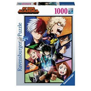 Puzzle de 1000 piezas con personajes de "My Hero Academia" de Ravensburger.