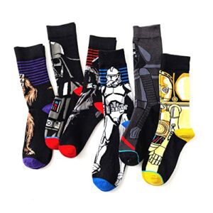 Calcetines unisex de Star Wars con diversos personajes icónicos de la saga.