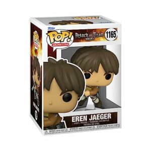 Figura Funko Pop! de Eren Jaeger de Attack on Titan en caja.