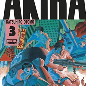 Portada de Akira B/N 03 de Katsuhiro Otomo (Norma Editorial) con personajes y acción intensa.