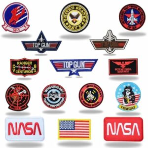 Pack de 15 parches bordados del Ejército del Aire Americano y NASA.