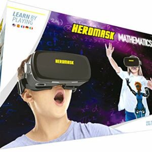 Gafas VR Heromask para aprender matemáticas a través de juegos interactivos.