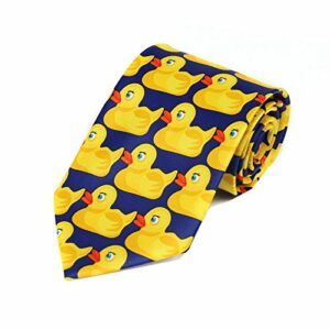 Corbata azul con diseño de patos amarillos de la marca Coeyos.