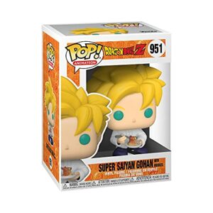 Figura Funko Pop de Super Saiyan Gohan comiendo fideos de Dragon Ball Z.