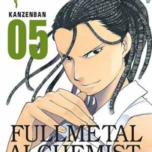 Portada del tomo 05 de "Fullmetal Alchemist Kanzenban" con ilustración de un personaje con cabello trenzado.