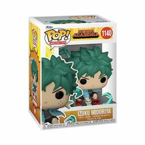 Funko Pop de Izuku Midoriya (Deku) con guantes de la serie My Hero Academia.