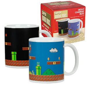 Taza de cerámica con cambio de color y diseño de Super Mario Bros.