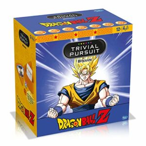 Juego de mesa Trivial Pursuit Dragon Ball Z con imagen de Goku.