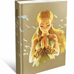 Guía oficial extendida de "The Legend Of Zelda: Breath Of The Wild" con portada dorada y diseño artístico de la princesa Zelda.