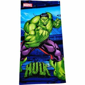 Toalla de playa con diseño del increíble Hulk de Marvel.