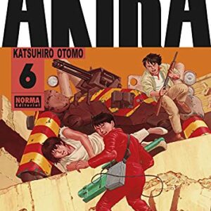 Cómic "Akira Blanco y Negro 06" con personajes en acción y fondo de ruinas.