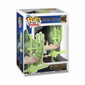 Figura Funko Pop! de Yuno de Black Clover con espada verde.