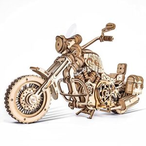 Rompecabezas 3D de motocicleta de madera de la marca Robotime para armar.