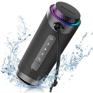 Altavoz portátil Bluetooth Tronsmart T7 con luces LED y diseño resistente al agua.