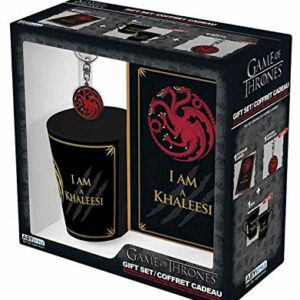 Set de regalo Targaryen con taza, llavero y cuaderno de ABYSTYLE inspirado en "Game of Thrones".