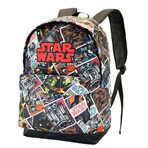 Mochila multicolor de Star Wars con diseño de cómic.