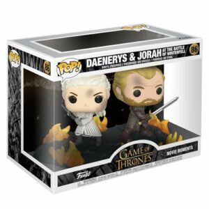 Figura de vinilo Pop de Daenerys y Jorah de Juego de Tronos en caja de coleccionista.