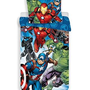 Juego de cama de los Avengers con Iron Man, Capitán América y Hulk.