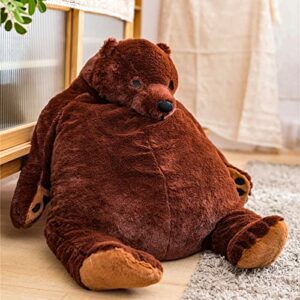 Peluche gigante de oso marrón, suave y relleno para decoración o regalo.