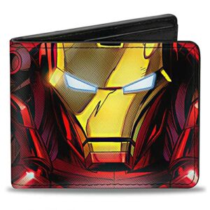 Billetera multicolor con diseño del casco de Iron Man de Buckle-Down para hombre.