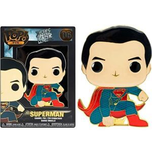 Pin de esmalte de Superman estilo Funko POP! de la película Justice League 2017.