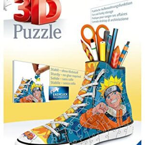 Puzzle 3D de zapatilla Naruto, ideal como portalápices, marca Ravensburger.