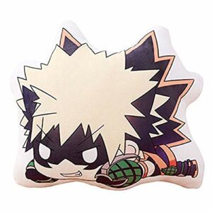 Cojín peluche de Bakugou de My Hero Academia en diseño chibi.