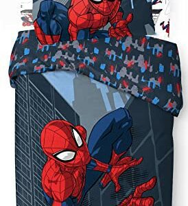 Juego de ropa de cama infantil con diseño de Spiderman.