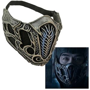 Máscara de látex de Sub-Zero de Mortal Kombat con diseño detallado.