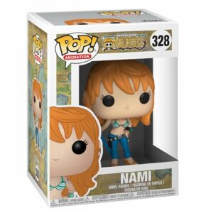 Figura Funko Pop! de Nami de One Piece en su caja de colección.